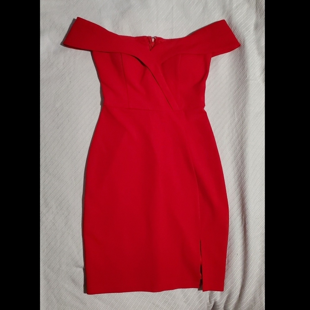 Speechless Off Shoulder Red Dress